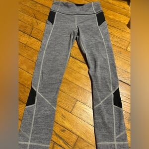 Lululemon Gray and Black Athletic Leggings
